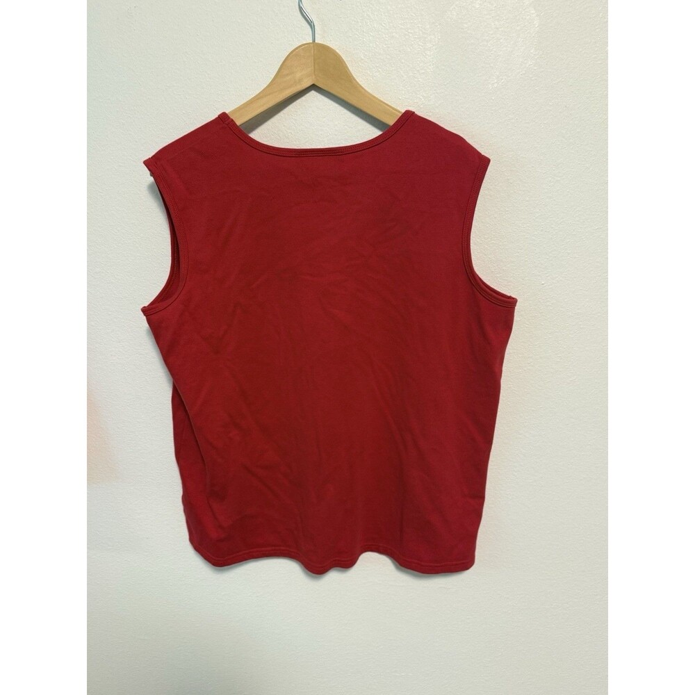 Christine Alexander Red Rhinestone Embellished Blouses Y2K Vintage Style Size XL - Picture 9 of 16